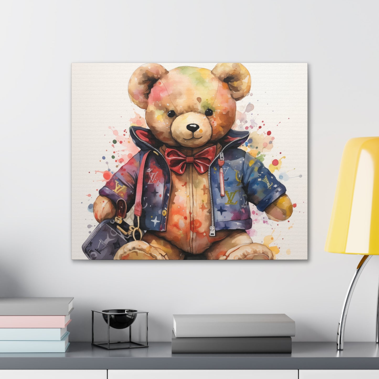 Canvas Gallery Wrap - LV Bear Wall Art - Drip