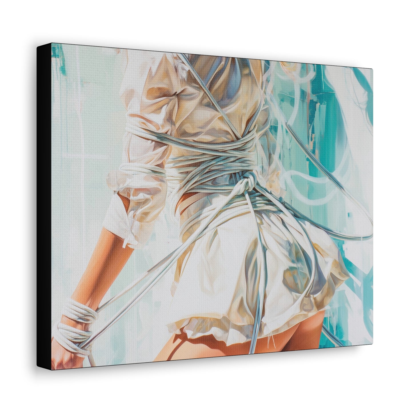 Gallery Wrapped Canvas, Ropes and Reverence Art Canvas, Erotic Shibari Art Canvas – Hannah