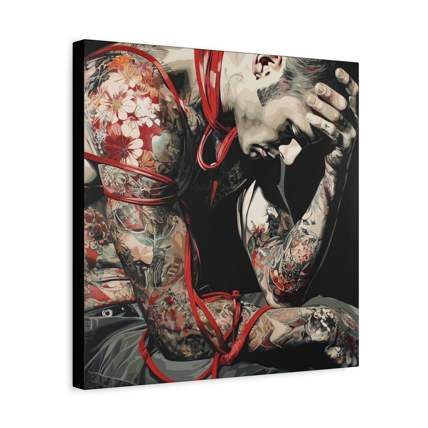 Gallery Wrapped Canvas, Ropes and Reverence Art Canvas, Erotic Shibari Art Canvas – Dorian