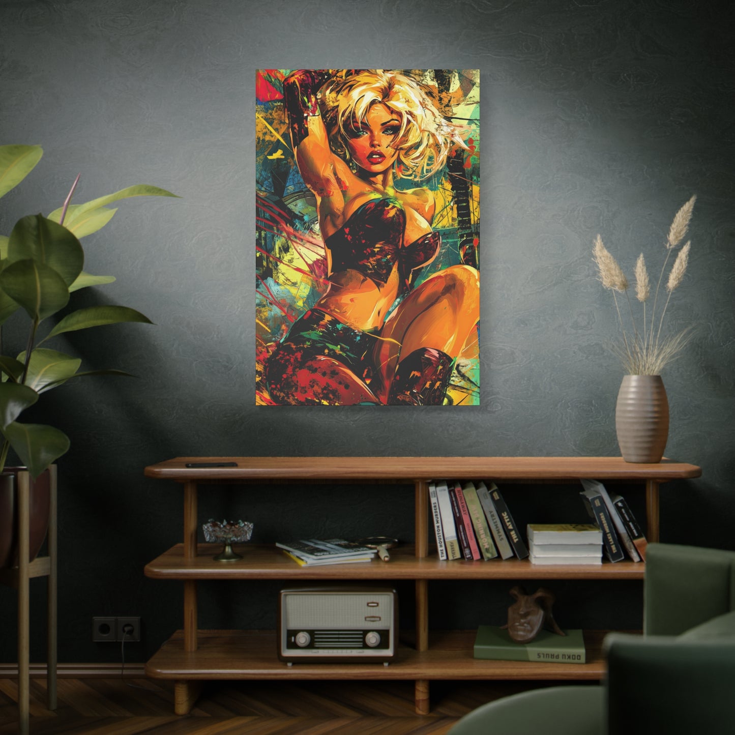 Gallery Wrapped Canvas, Guilt and Grit Adult Art Canvas, Erotic Pinup Art Canvas – Robin