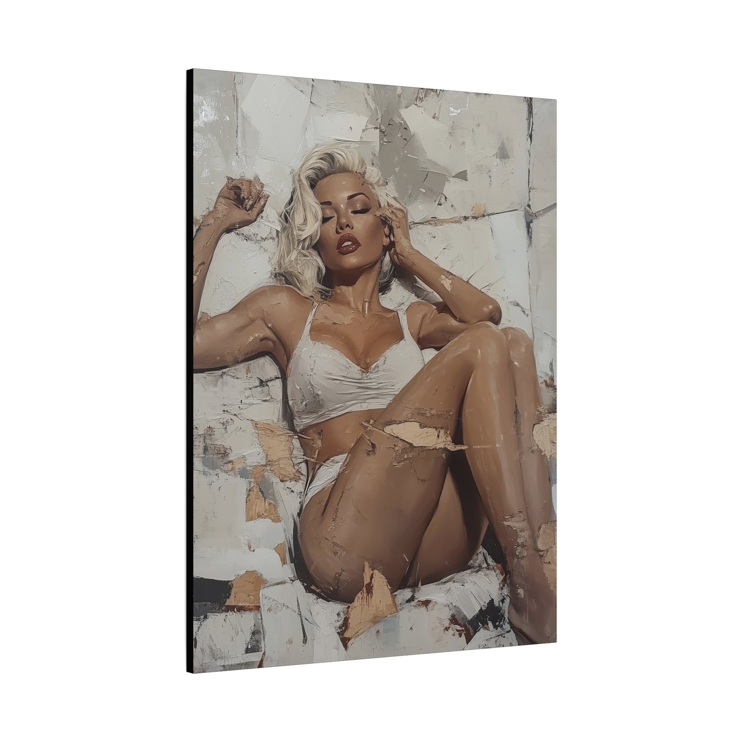 Gallery Wrapped Canvas, Guilt and Grit Adult Art Canvas, Erotic Pinup Art Canvas – Dahliana