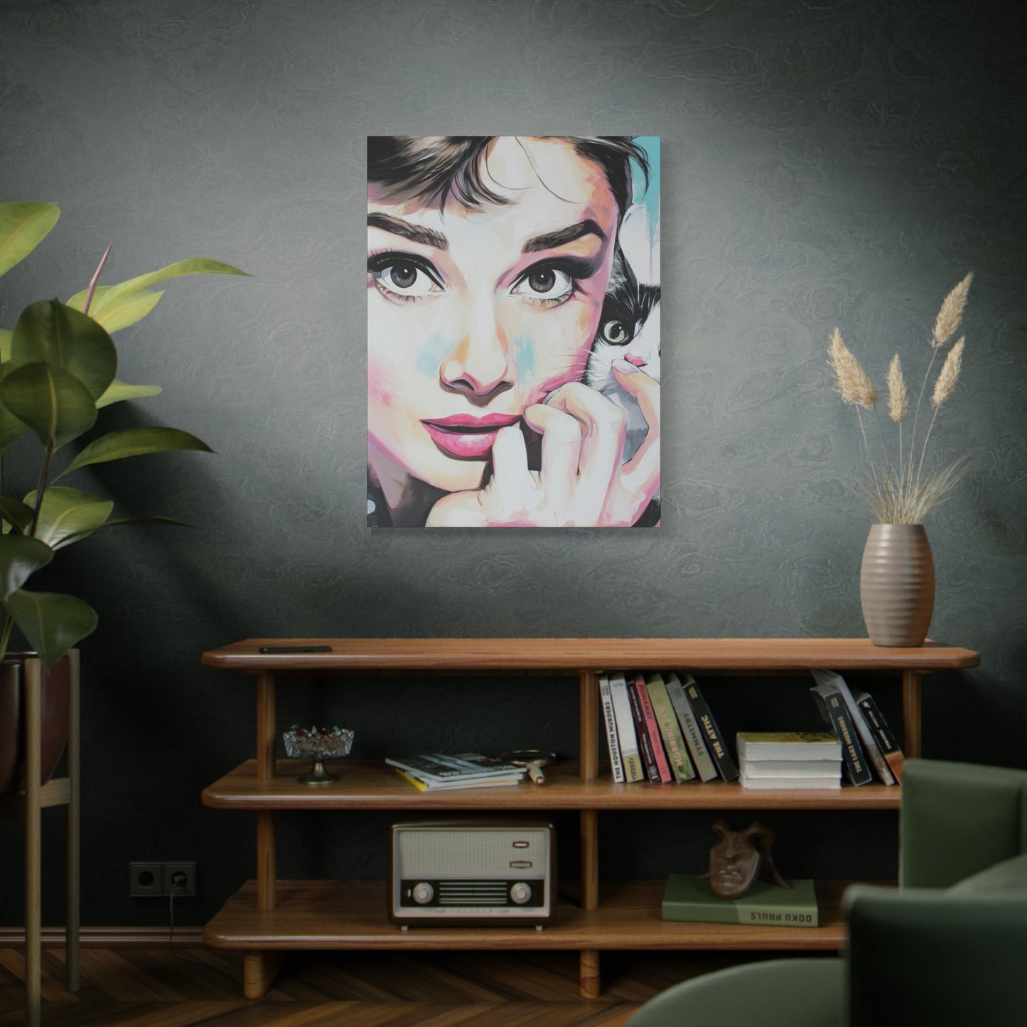 Gallery Wrapped Canvas, The Diva Project Art Canvas, Pinup Art Canvas – Audrey Hepburn - ONE