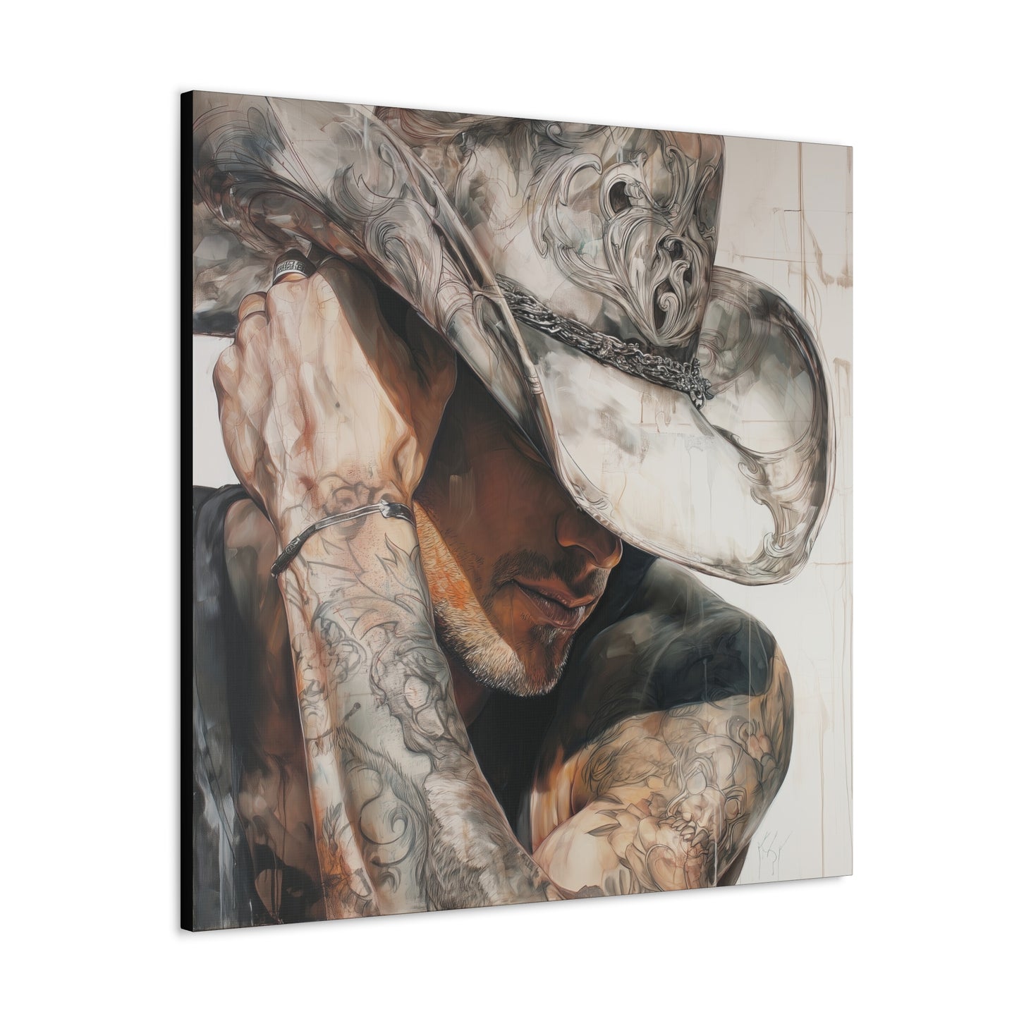 Gallery Wrapped Canvas, Wranglers and Wreckage Art Canvas, Erotic Pinup Art Canvas – Chase
