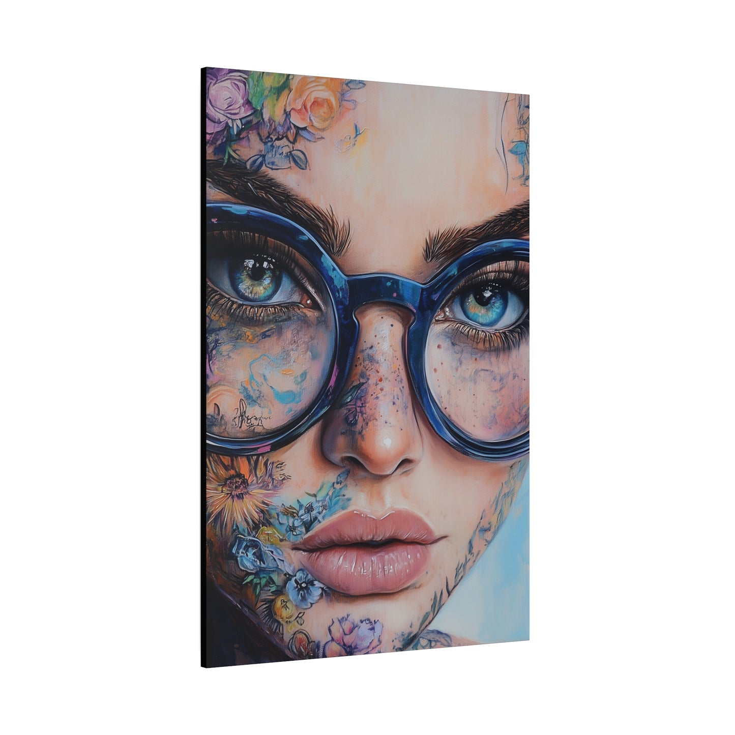 Canvas Gallery Wrap, Ladies in Lenses Wall Art, Abstract Femme Girl Art - Sara