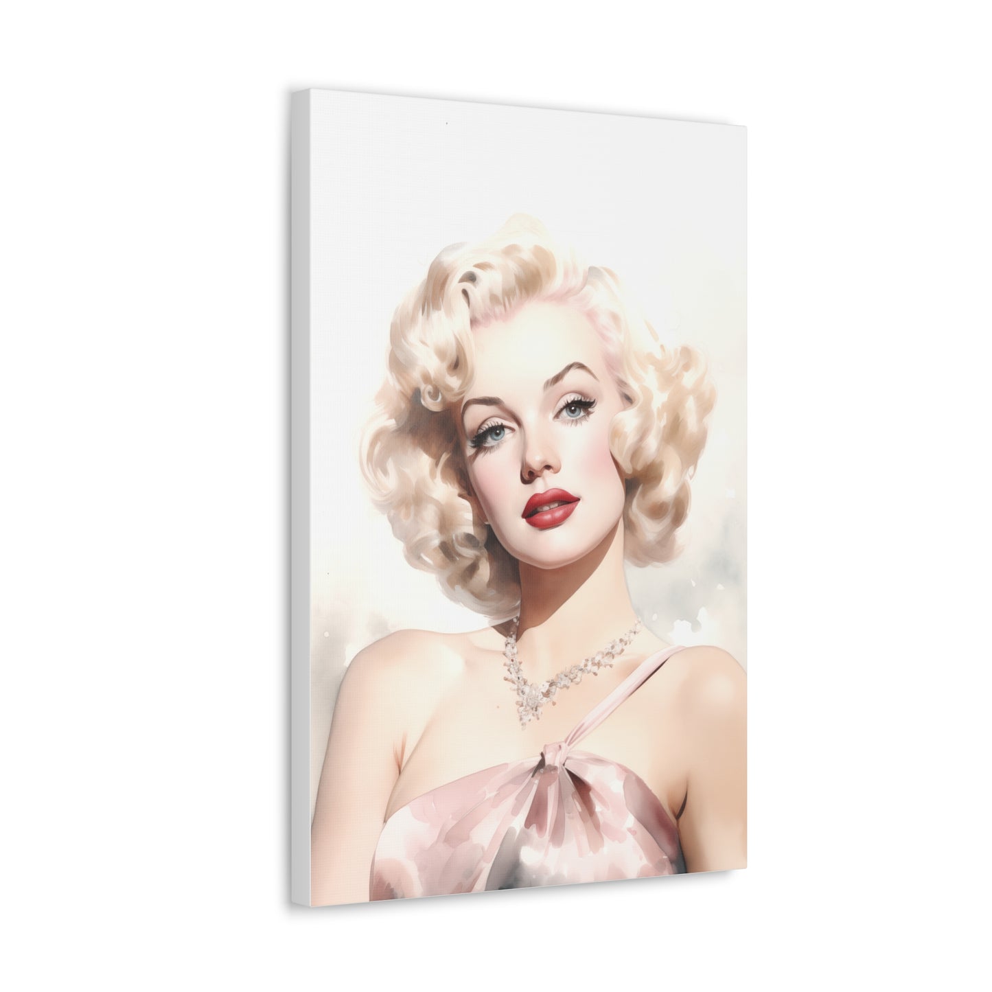 Canvas Wall Art, Gallery Wrapped Pop Art, Celebrity Wall Art – Marilyn Monroe - Pink