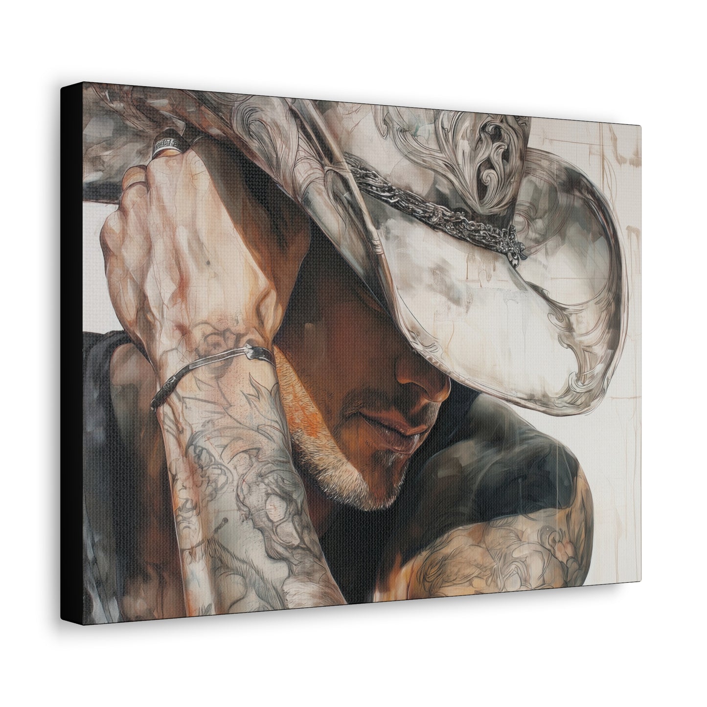 Gallery Wrapped Canvas, Wranglers and Wreckage Art Canvas, Erotic Pinup Art Canvas – Chase