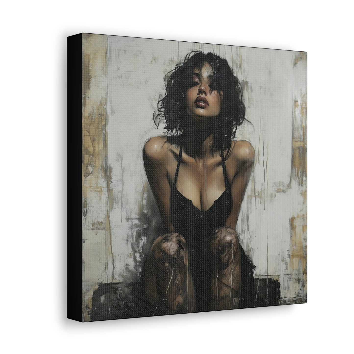 Gallery Wrapped Canvas, Sinners and Saints Art Canvas, Erotic Pinup Art Canvas – Vivienne