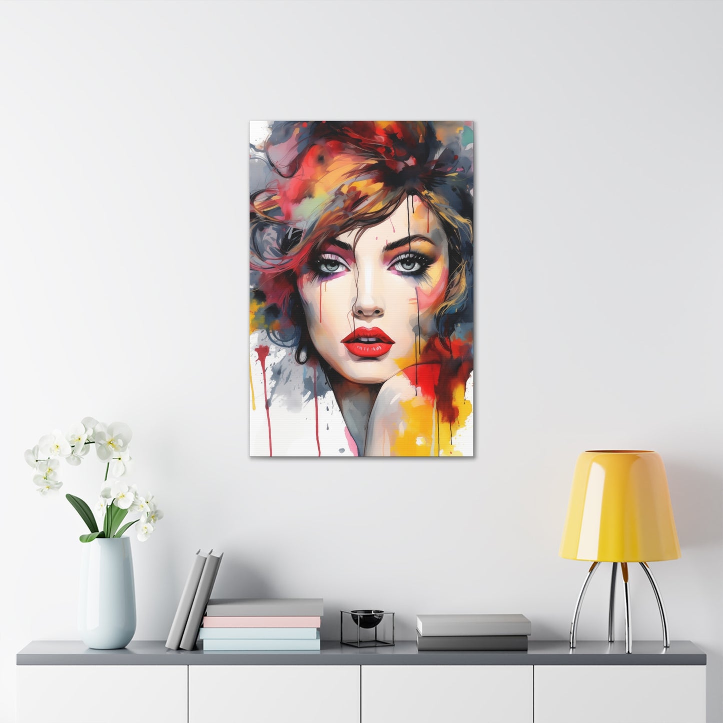 Canvas Wall Art, Gallery Wrapped Pop Art, Femme Doll Wall Art – Alessia