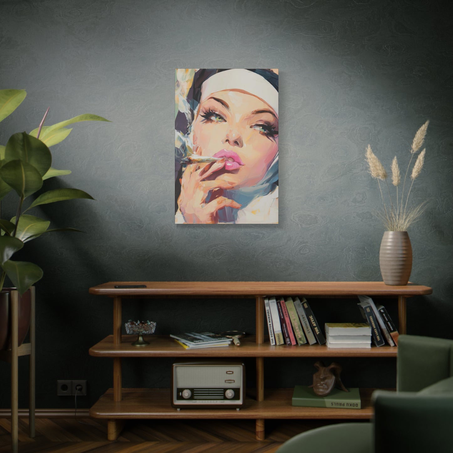 Gallery Wrapped Canvas, Habits and Heresy Art Canvas, Naughty Nuns Art Canvas – Sister Felicity