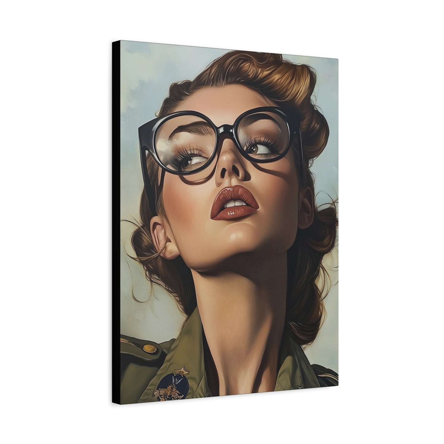 Gallery Wrapped Canvas, Liberty and Lace Art Canvas, Erotic Pinup Art Canvas – Penelope