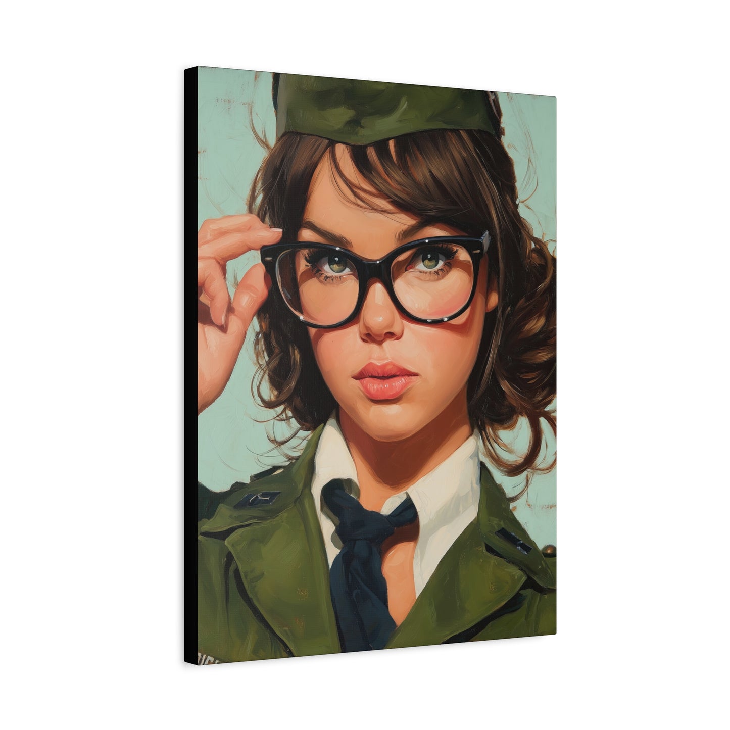 Gallery Wrapped Canvas, Liberty and Lace Art Canvas, Erotic Pinup Art Canvas – Piper