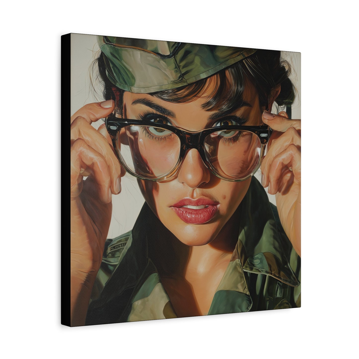 Gallery Wrapped Canvas, Liberty and Lace Art Canvas, Erotic Pinup Art Canvas – Erica
