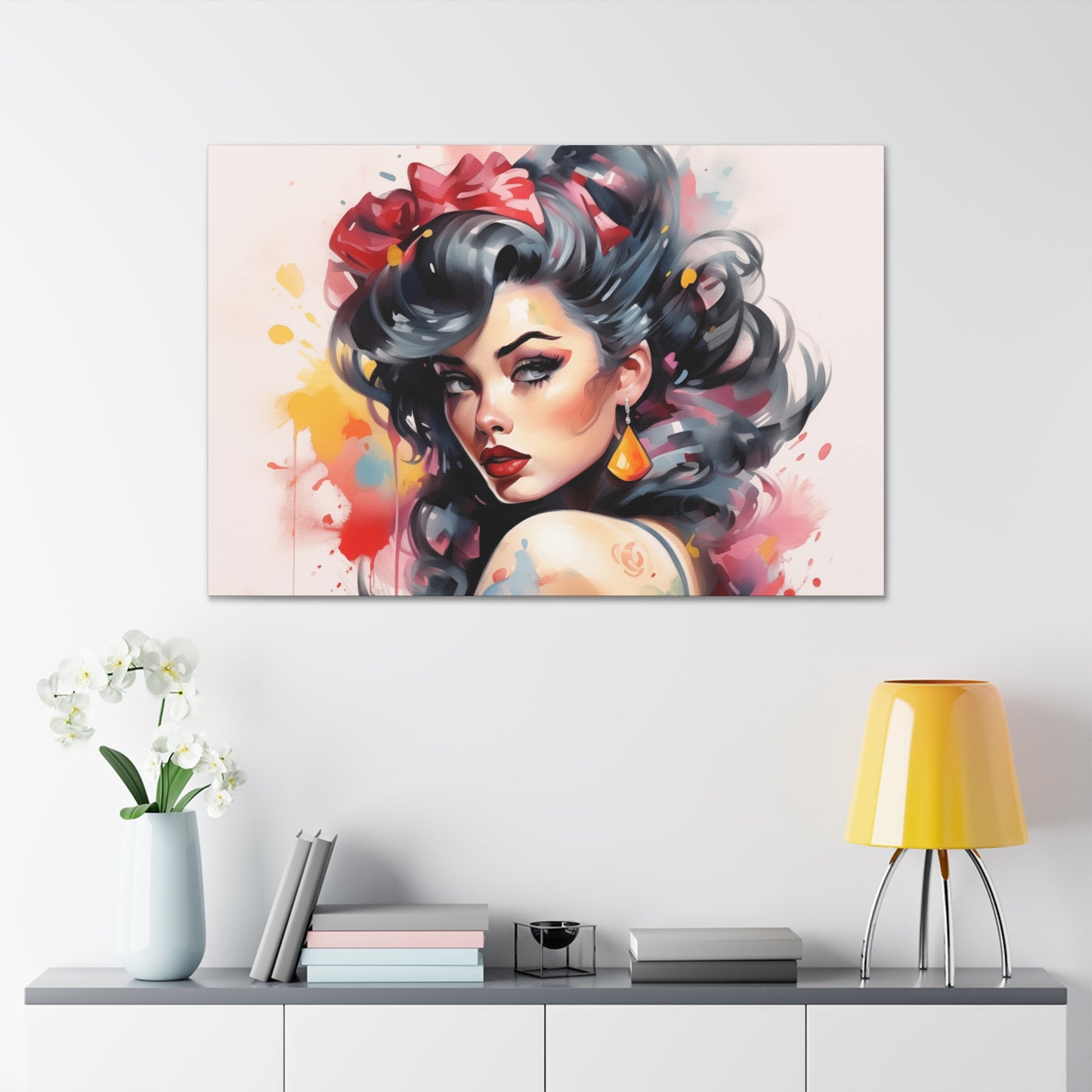 Canvas Wall Art, Gallery Wrapped Pop Art, Femme Doll Wall Art – Genevieve