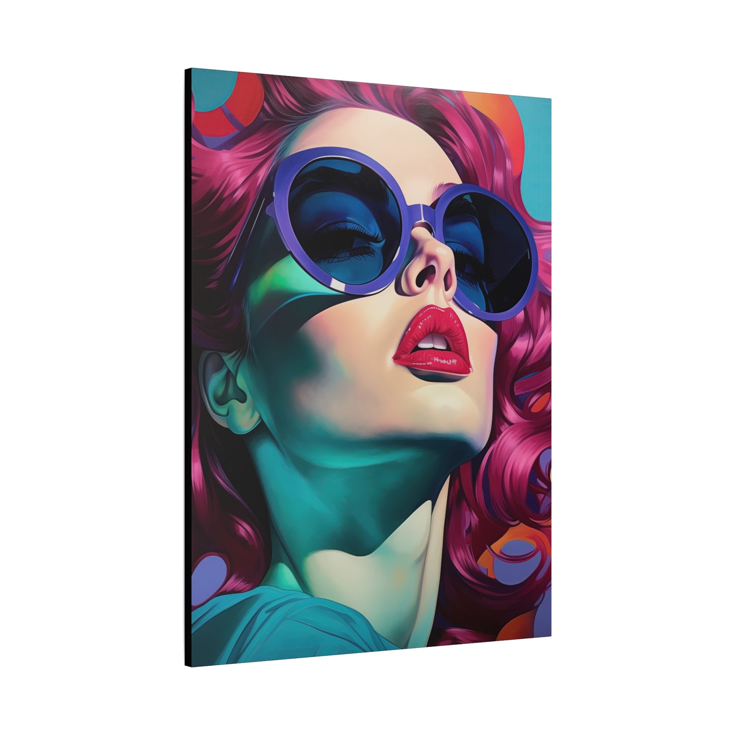 Canvas Gallery Wrapped High-Fashion Wall Art, Stylish Decor, Retro Femme Doll Pop Art – Electra