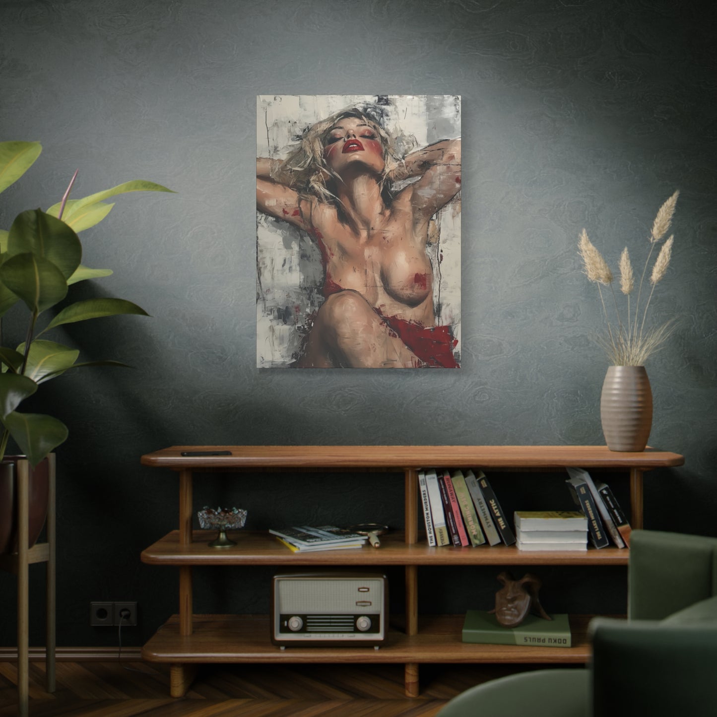 Gallery Wrapped Canvas, Guilt and Grit Adult Art Canvas, Erotic Pinup Art Canvas – Seraphine
