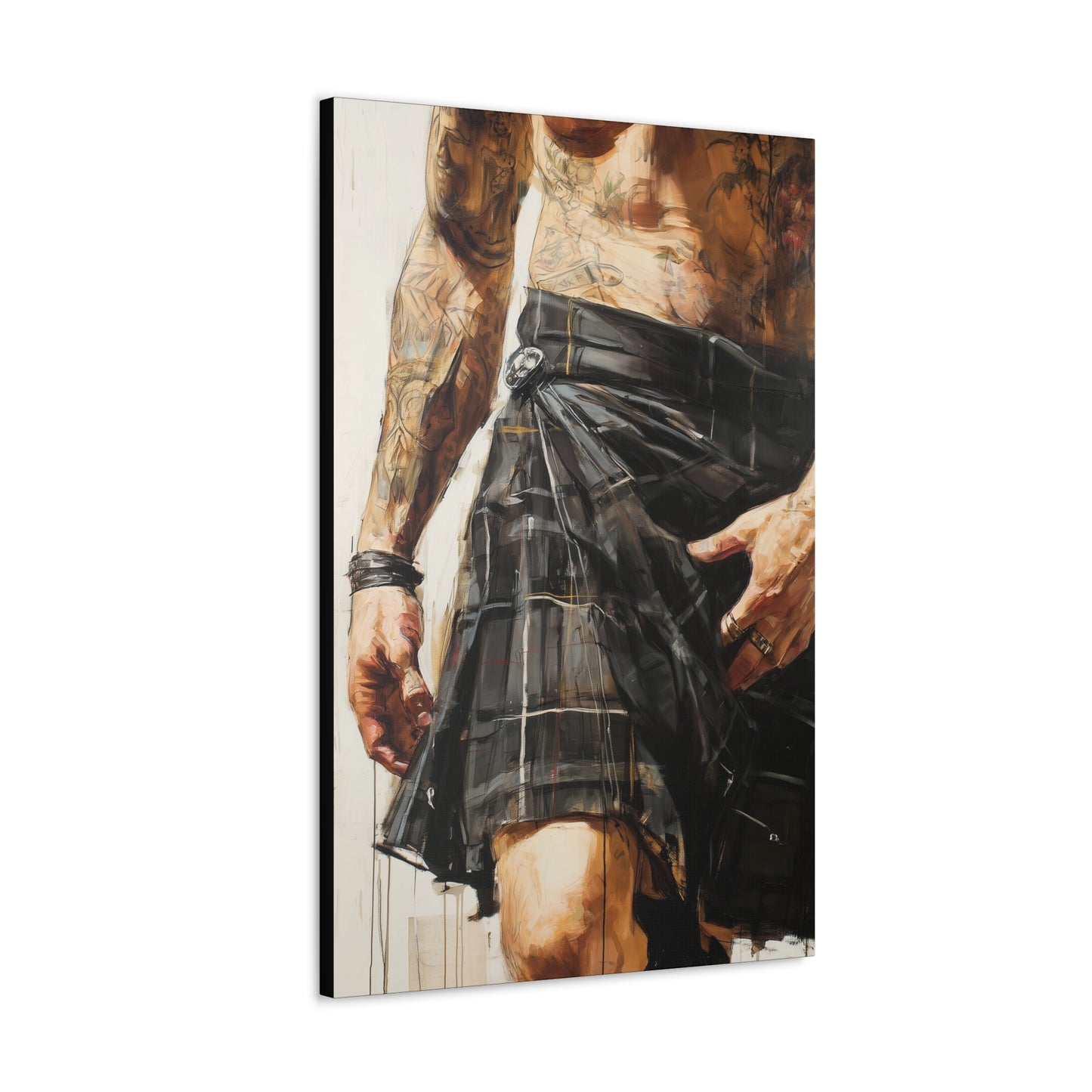 Gallery Wrapped Canvas, Kilts and Carnage Art Canvas, Erotic Pinup Art Canvas – Brodie