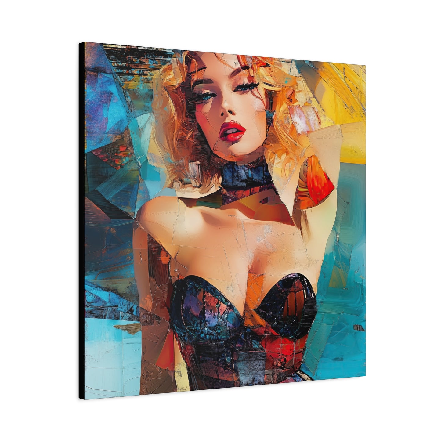 Gallery Wrapped Canvas, Guilt and Grit Adult Art Canvas, Erotic Pinup Art Canvas – Dahlia