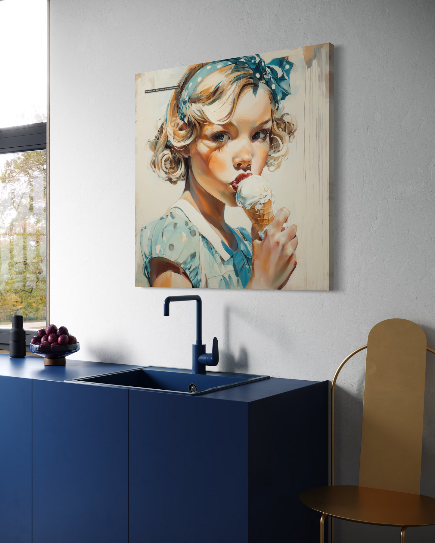 Gallery Wrapped Canvas, Sweet Summer Nostalgia, Sugar and Spice Art Canvas, Ice Cream Dreams Art – Nellie