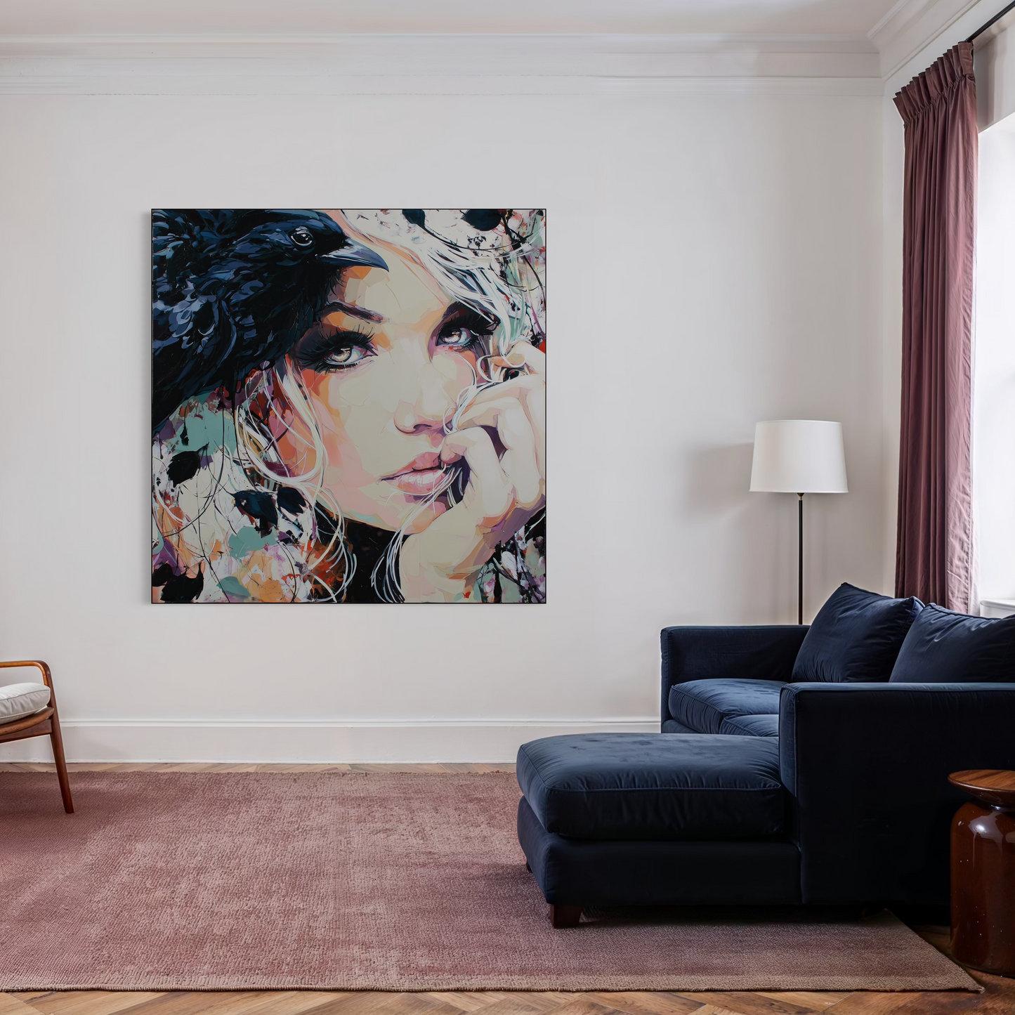 Gallery Wrapped Canvas, Myth and Bones Gothic Art Canvas, Dark Muse Canvas - Calista