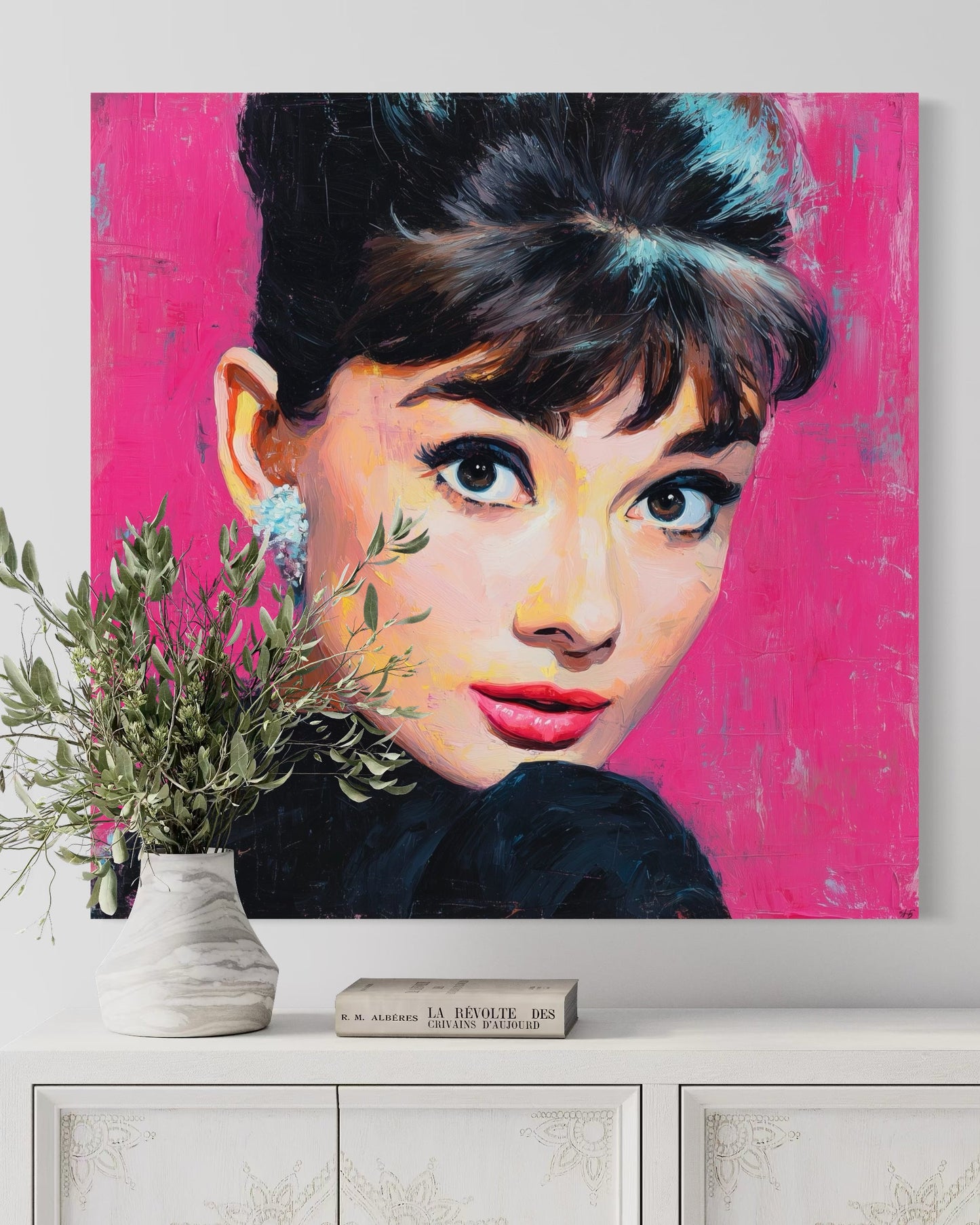 Gallery Wrapped Canvas, The Diva Project Art Canvas, Pinup Art Canvas – Audrey Hepburn - TEN