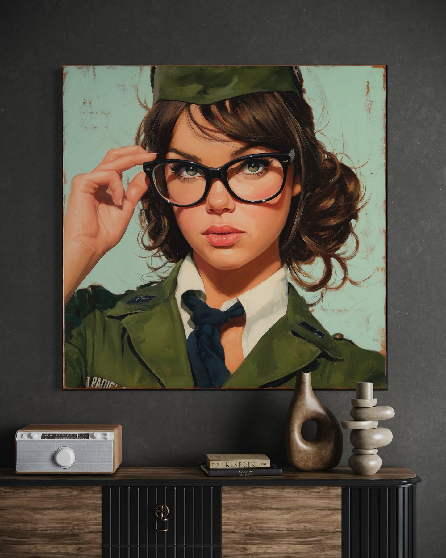 Gallery Wrapped Canvas, Liberty and Lace Art Canvas, Erotic Pinup Art Canvas – Piper