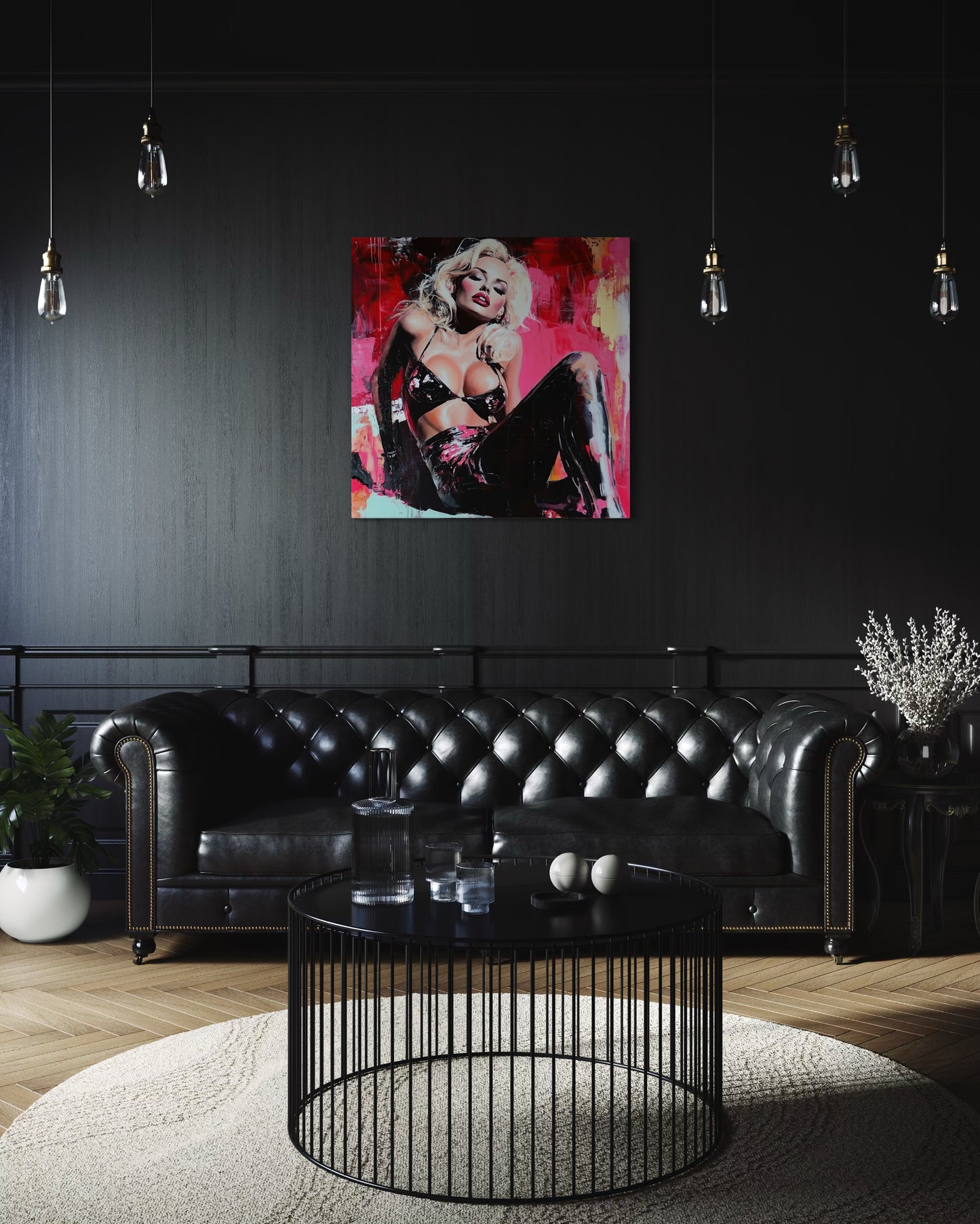 Gallery Wrapped Canvas, Guilt and Grit Adult Art Canvas, Erotic Pinup Art Canvas – Lila