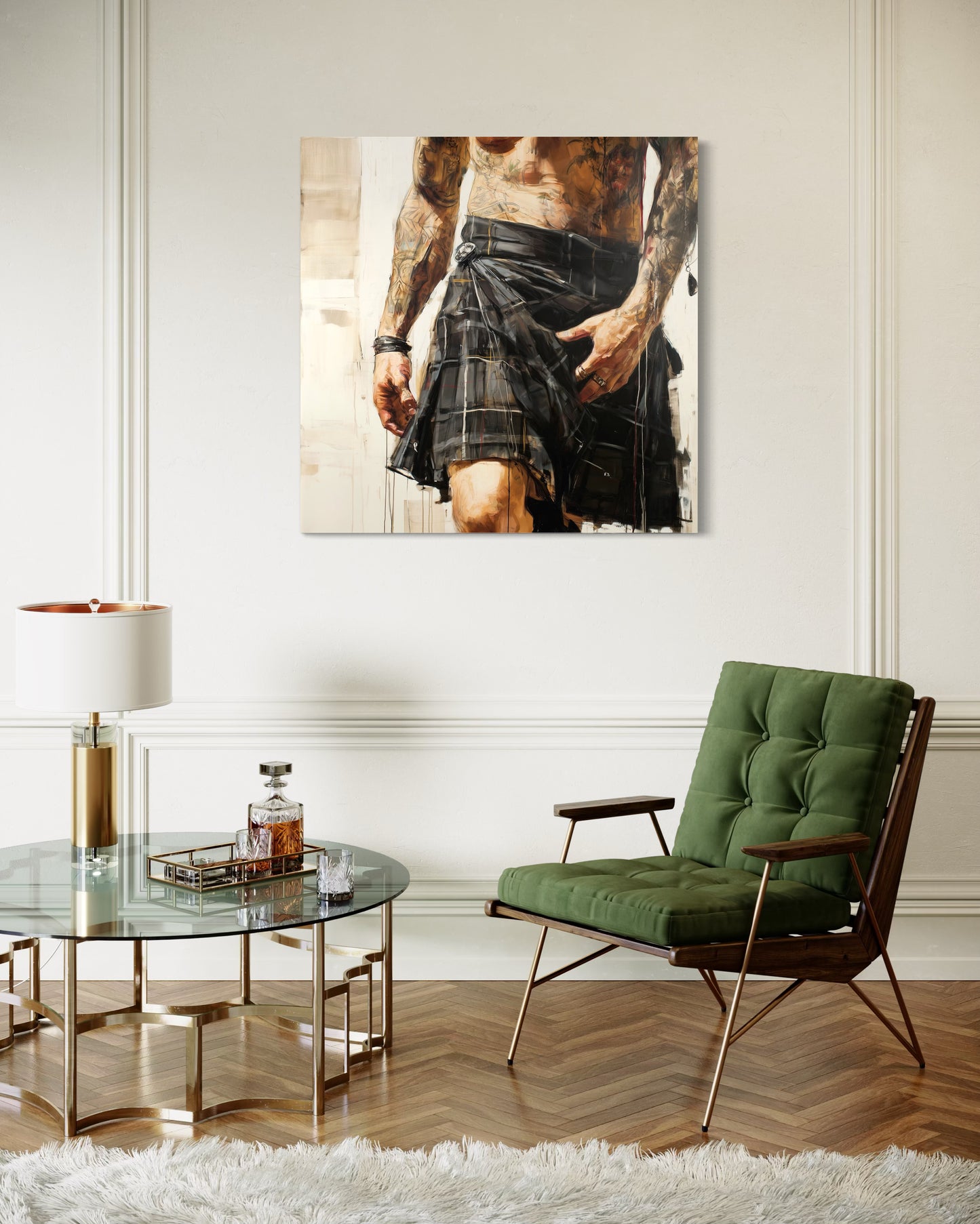 Gallery Wrapped Canvas, Kilts and Carnage Art Canvas, Erotic Pinup Art Canvas – Brodie
