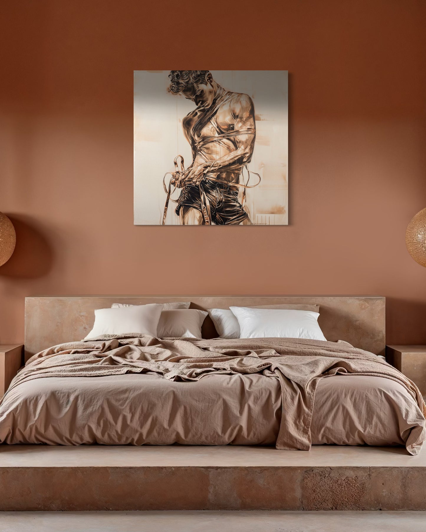 Gallery Wrapped Canvas, Ropes and Reverence Art Canvas, Erotic Shibari Art Canvas – Orion