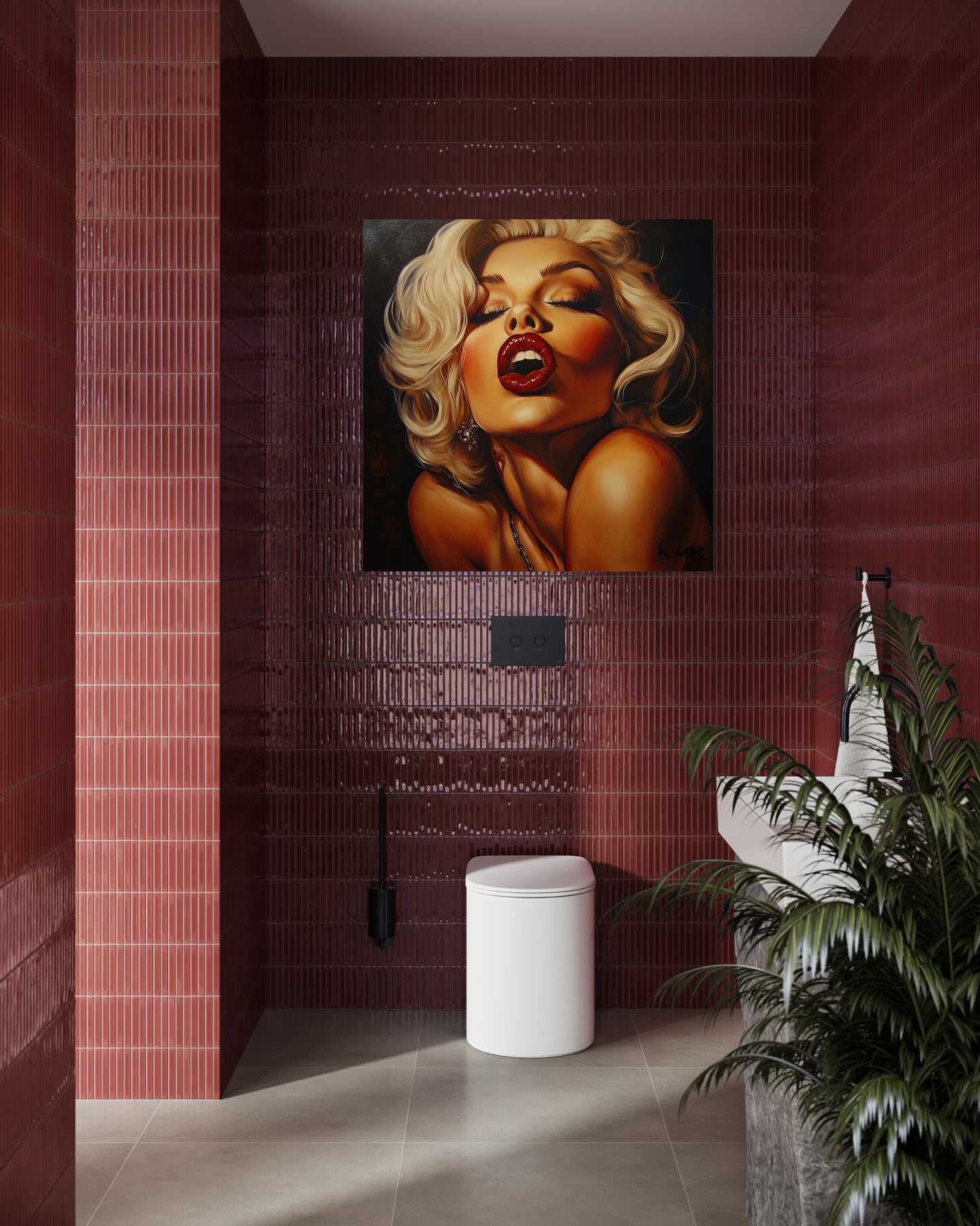 Gallery Wrapped Canvas, Guilt and Grit Adult Art Canvas, Erotic Pinup Art Canvas – Evangeline