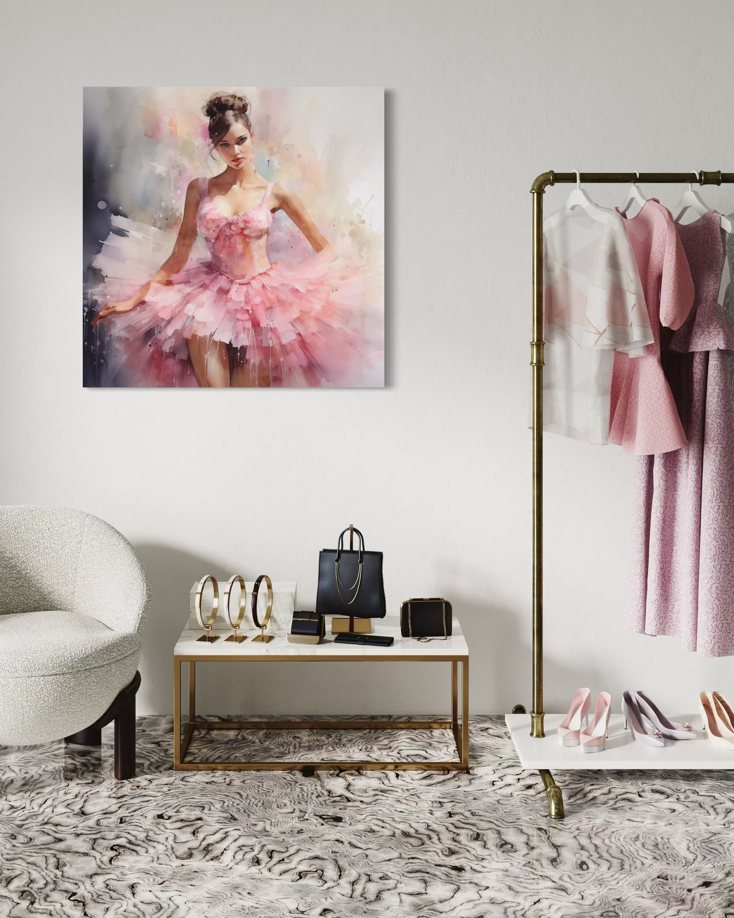 Gallery Wrapped Canvas, Ballerina Beauty, Ballet Art Canvas – Lily