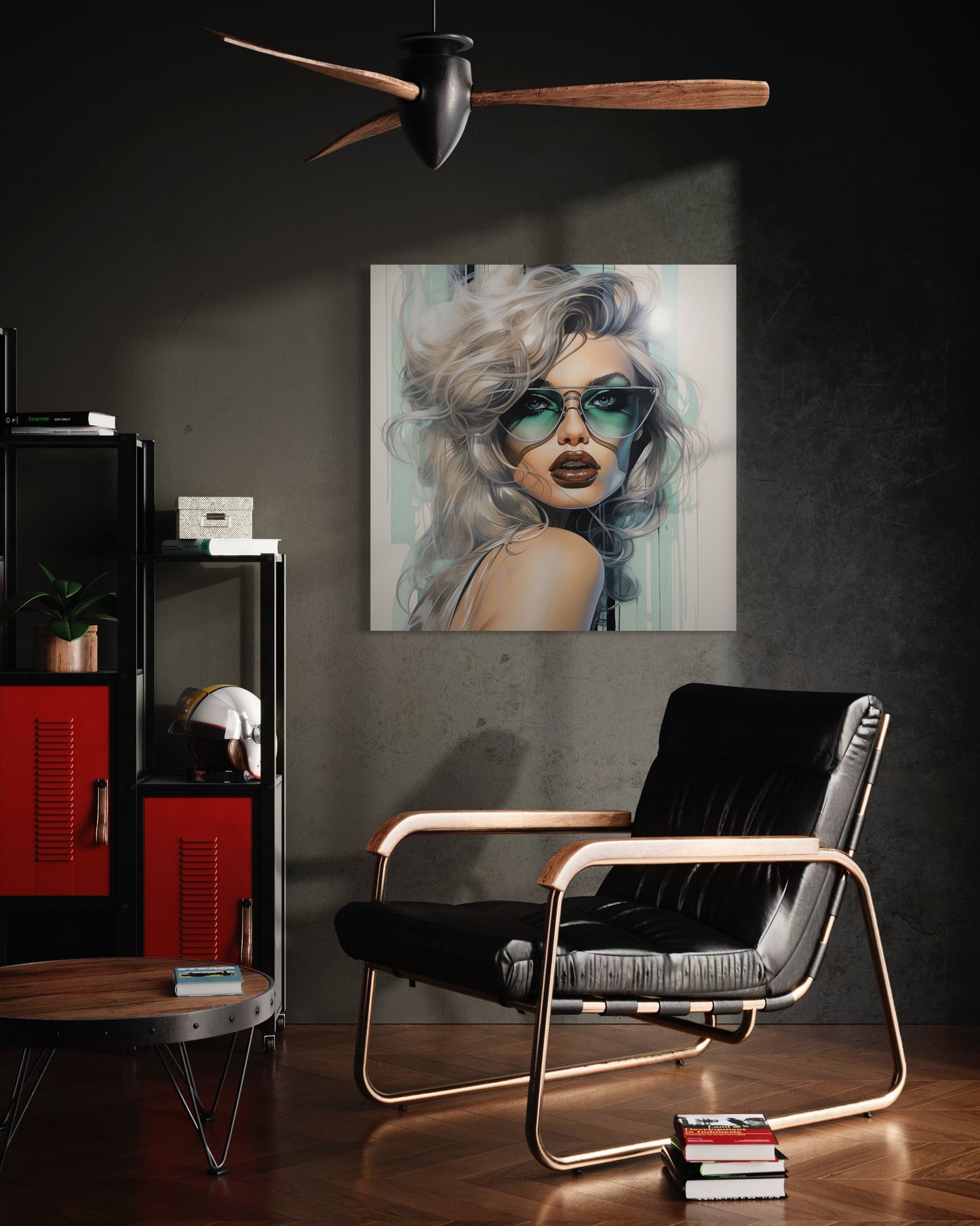 Canvas Gallery Wrapped High-Fashion Wall Art, Stylish Decor, Retro Femme Doll Pop Art – Natasha