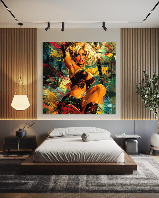 Gallery Wrapped Canvas, Guilt and Grit Adult Art Canvas, Erotic Pinup Art Canvas – Robin