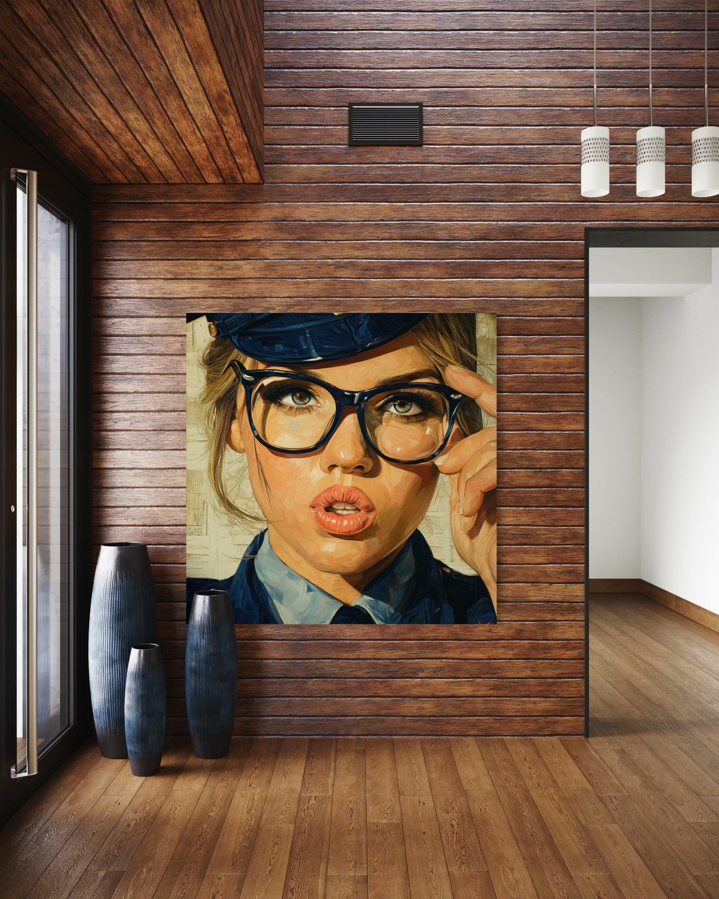 Gallery Wrapped Canvas, Liberty and Lace Art Canvas, Erotic Pinup Art Canvas – Dixie