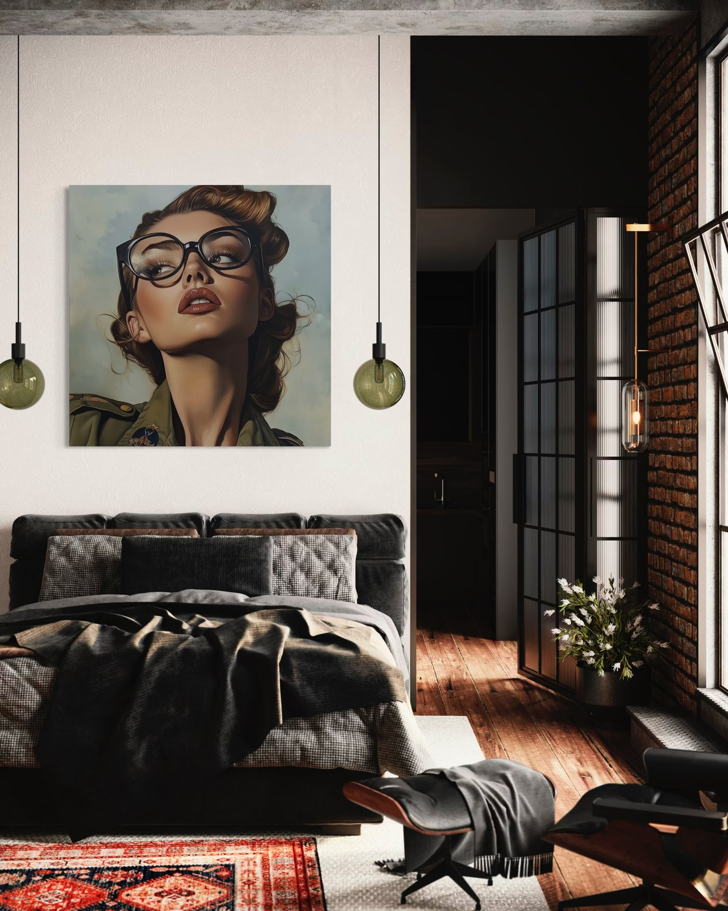 Gallery Wrapped Canvas, Liberty and Lace Art Canvas, Erotic Pinup Art Canvas – Penelope