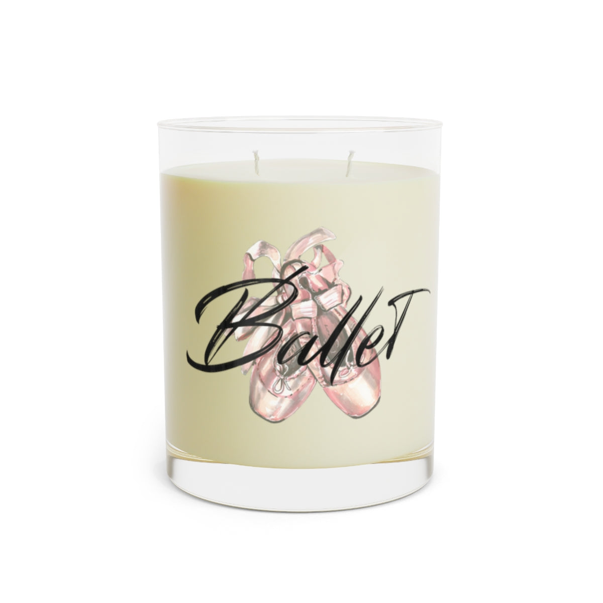 Personalized Ballet Slippers Scented Candle - Full Glass, 11oz