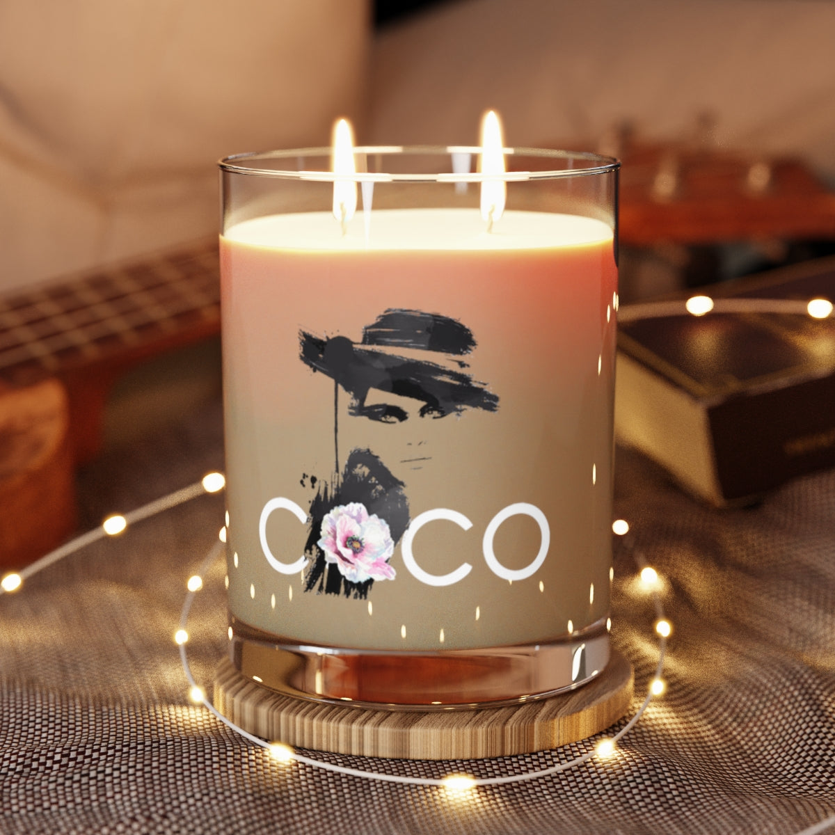 Coco Scented Candle - Full Glass, 11oz