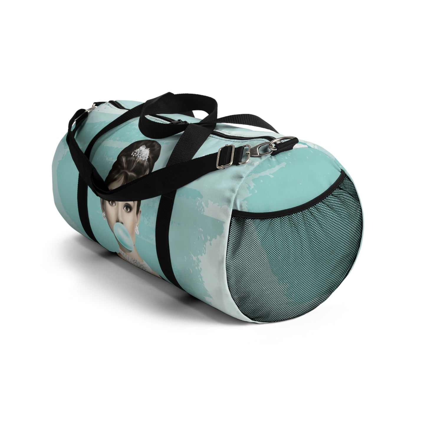 Audrey Hepburn Duffel Bag - Blue Bubblegum