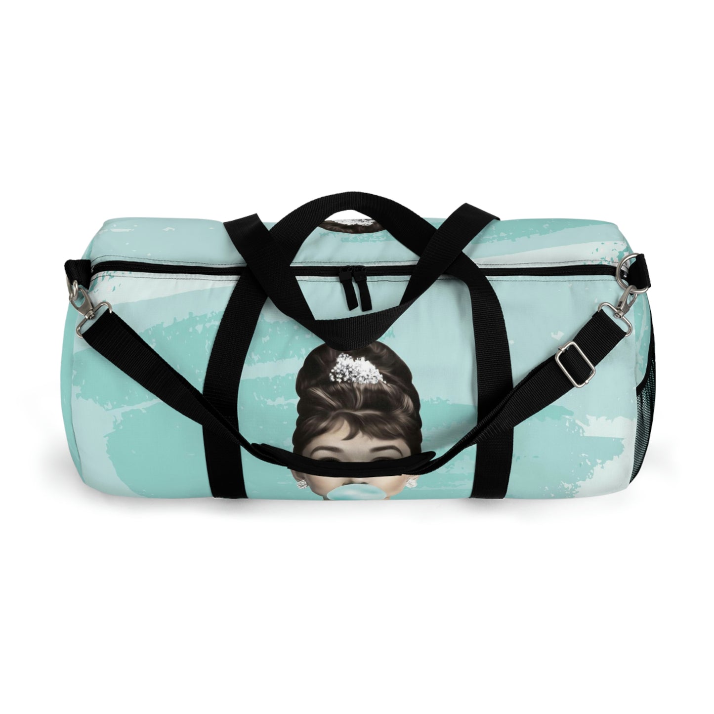 Audrey Hepburn Duffel Bag - Blue Bubblegum