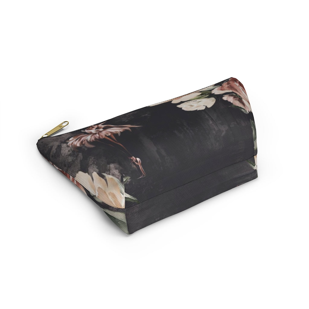 Sienna Rose Ballet Cosmetic Pouch w T-bottom, Accessory Pouch, Dark Ballerina