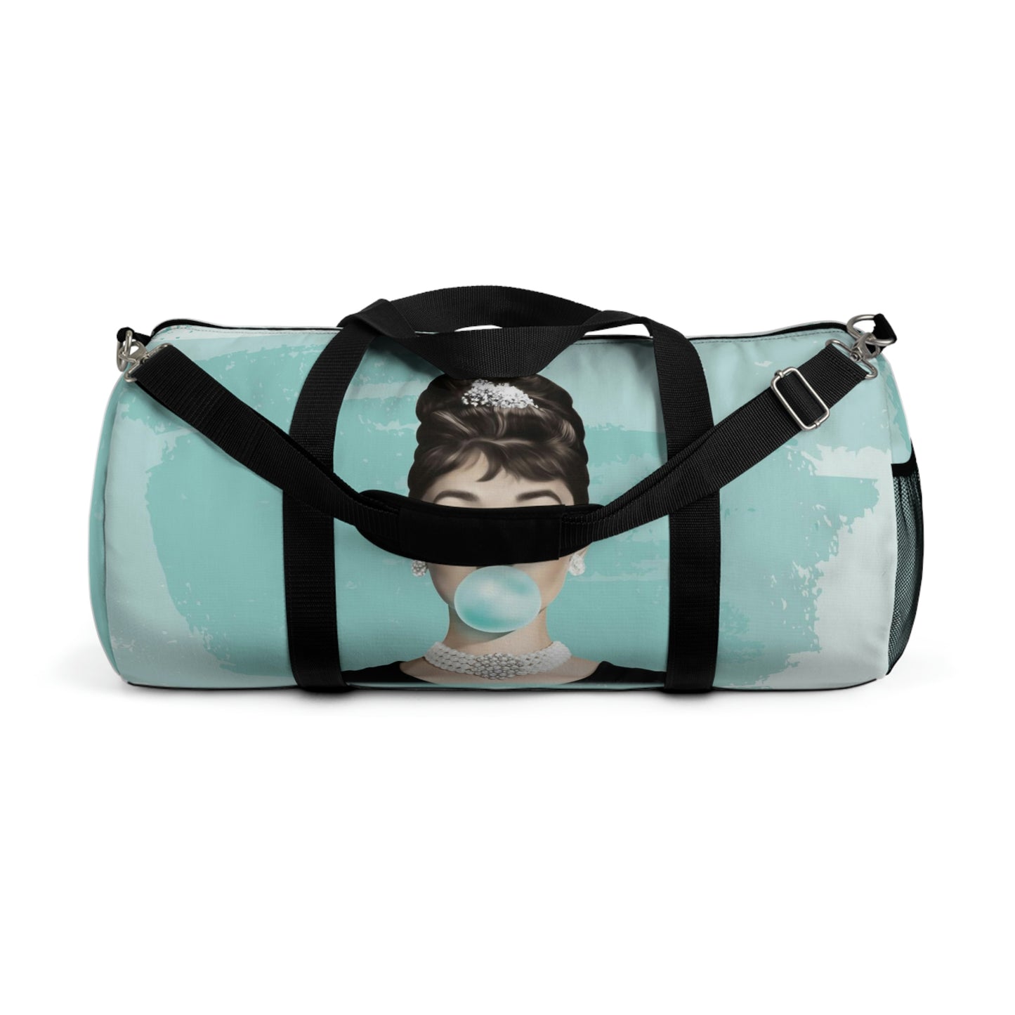 Audrey Hepburn Duffel Bag - Blue Bubblegum