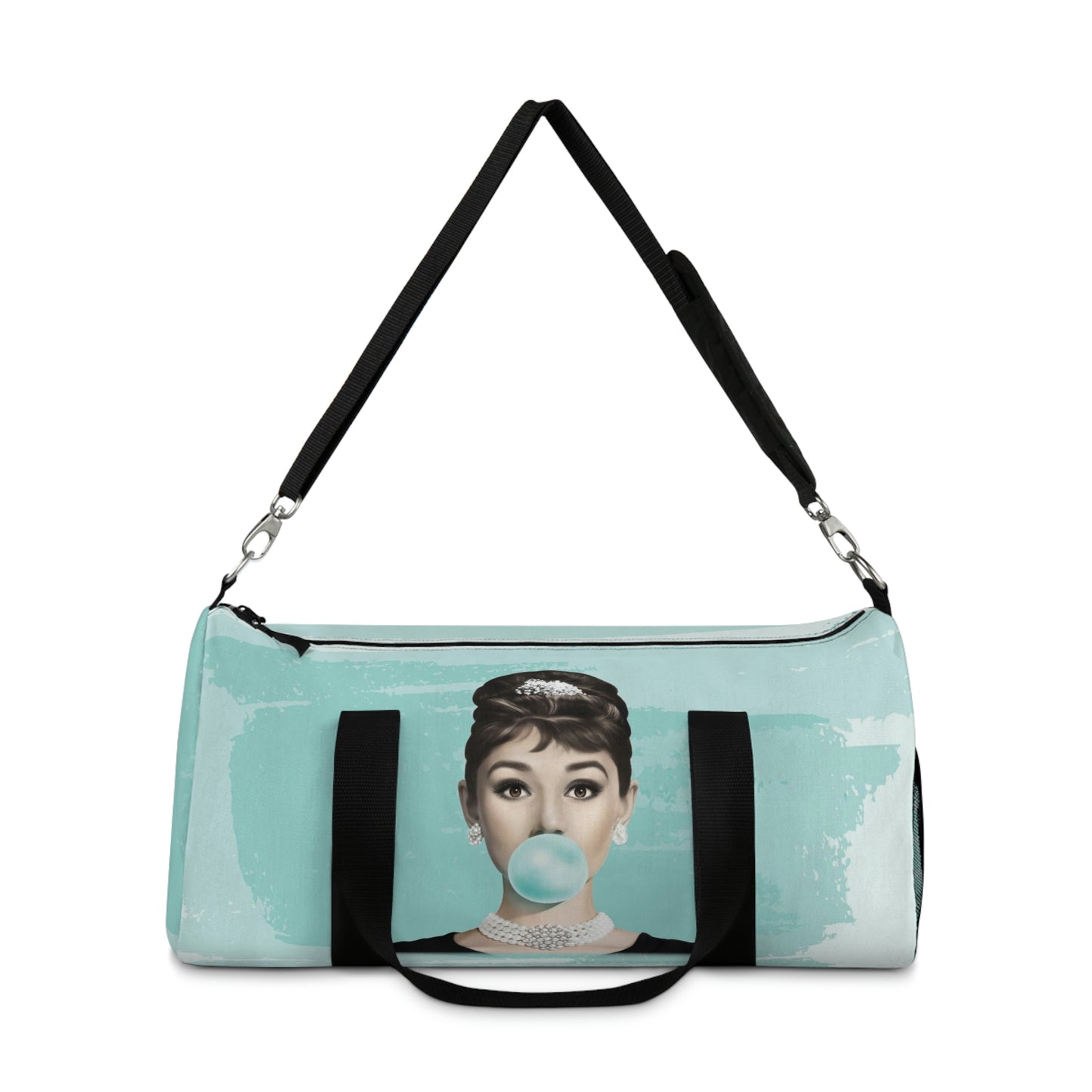 Audrey Hepburn Duffel Bag - Blue Bubblegum