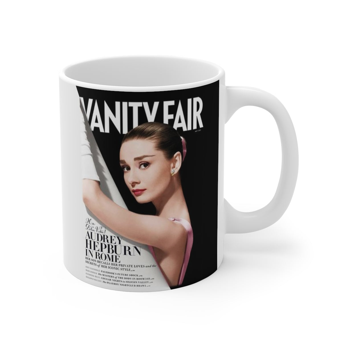 Audrey Hepburn Mug Mug 11oz - Audrey Hepburn Vanity Fair Color Block Mug
