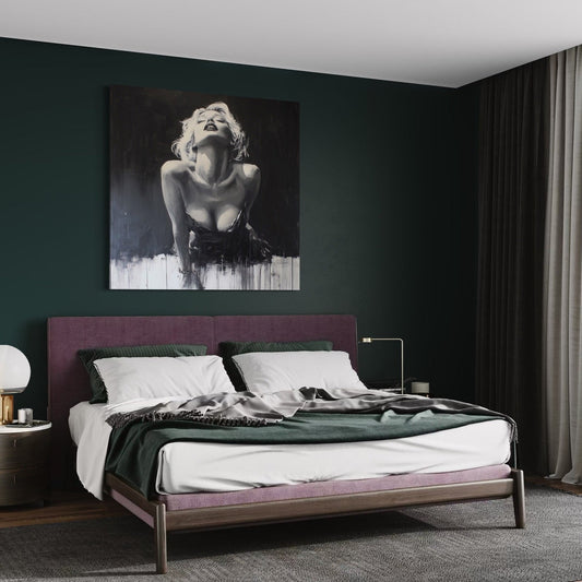Gallery Wrapped Canvas, Guilt and Grit Adult Art Canvas, Erotic Pinup Art Canvas – Lucia
