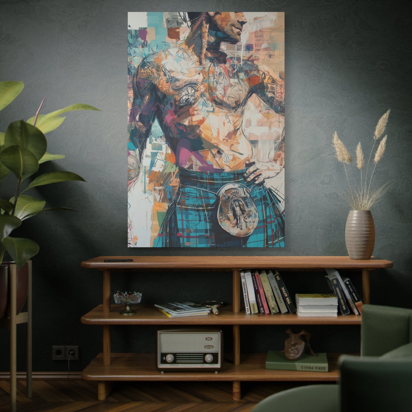 Gallery Wrapped Canvas, Kilts and Carnage Art Canvas, Erotic Pinup Art Canvas – Lachlan