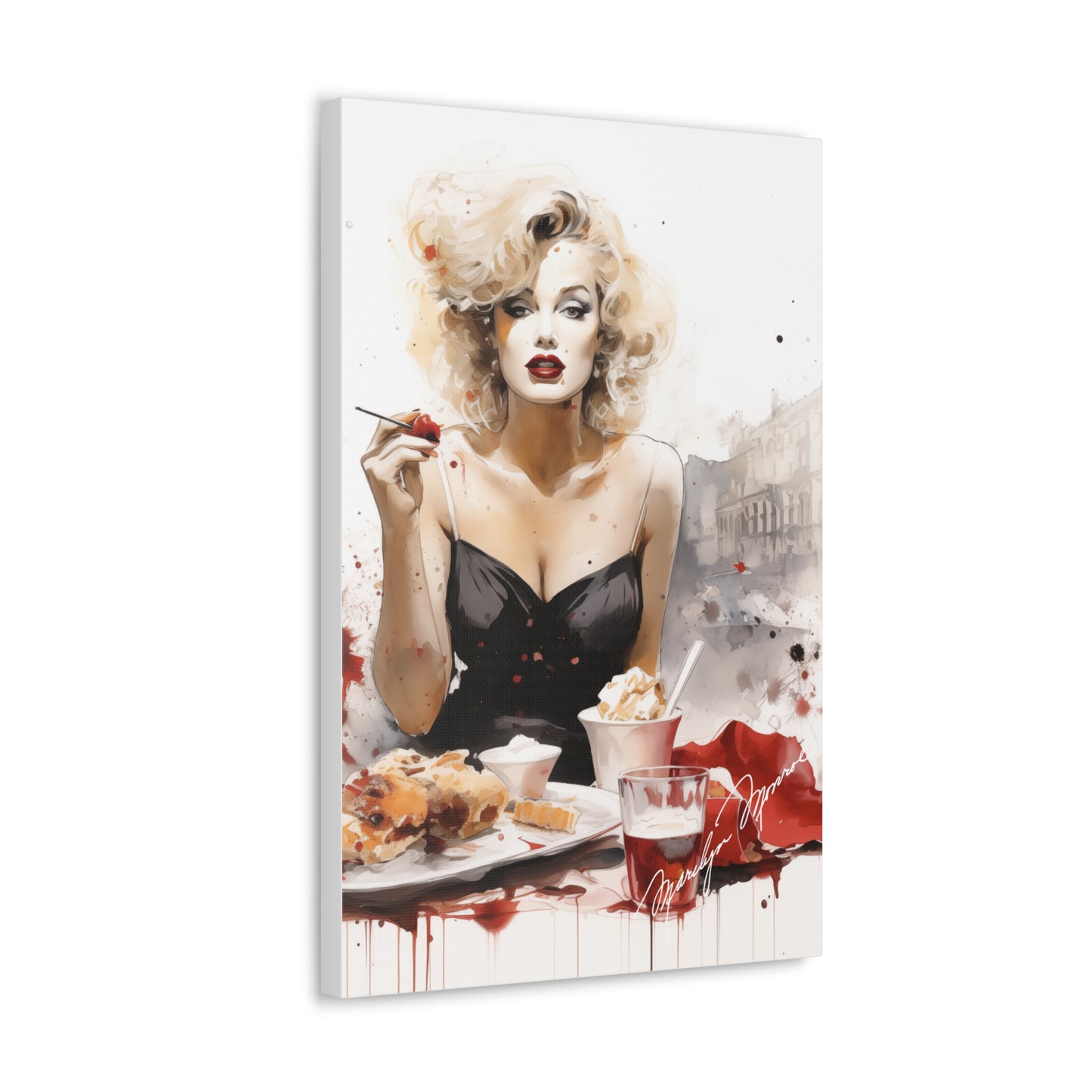 Canvas Wall Art, Gallery Wrapped Pop Art, Celebrity Wall Art – Marilyn Monroe - Cafe