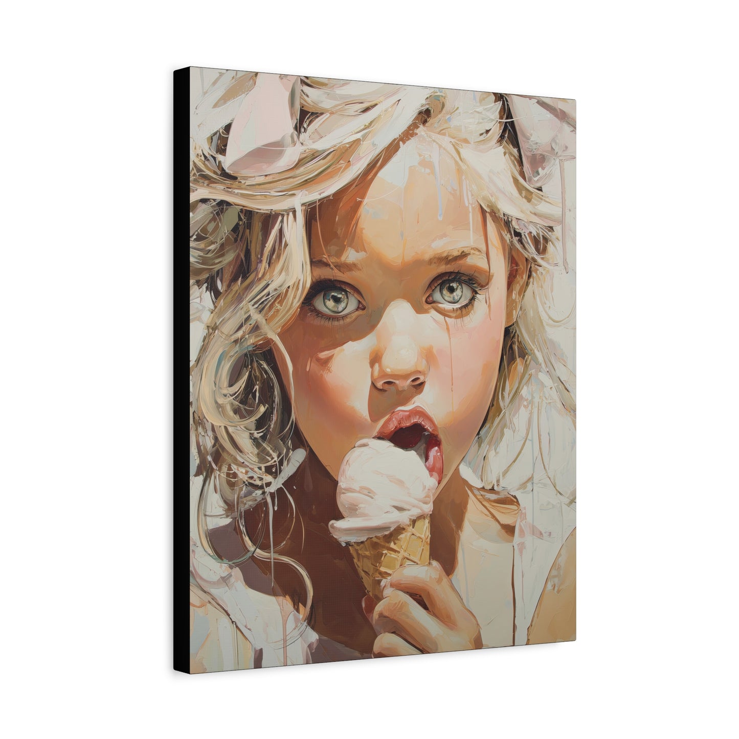 Gallery Wrapped Canvas, Sweet Summer Nostalgia, Sugar and Spice Art Canvas, Ice Cream Dreams Art – Briony