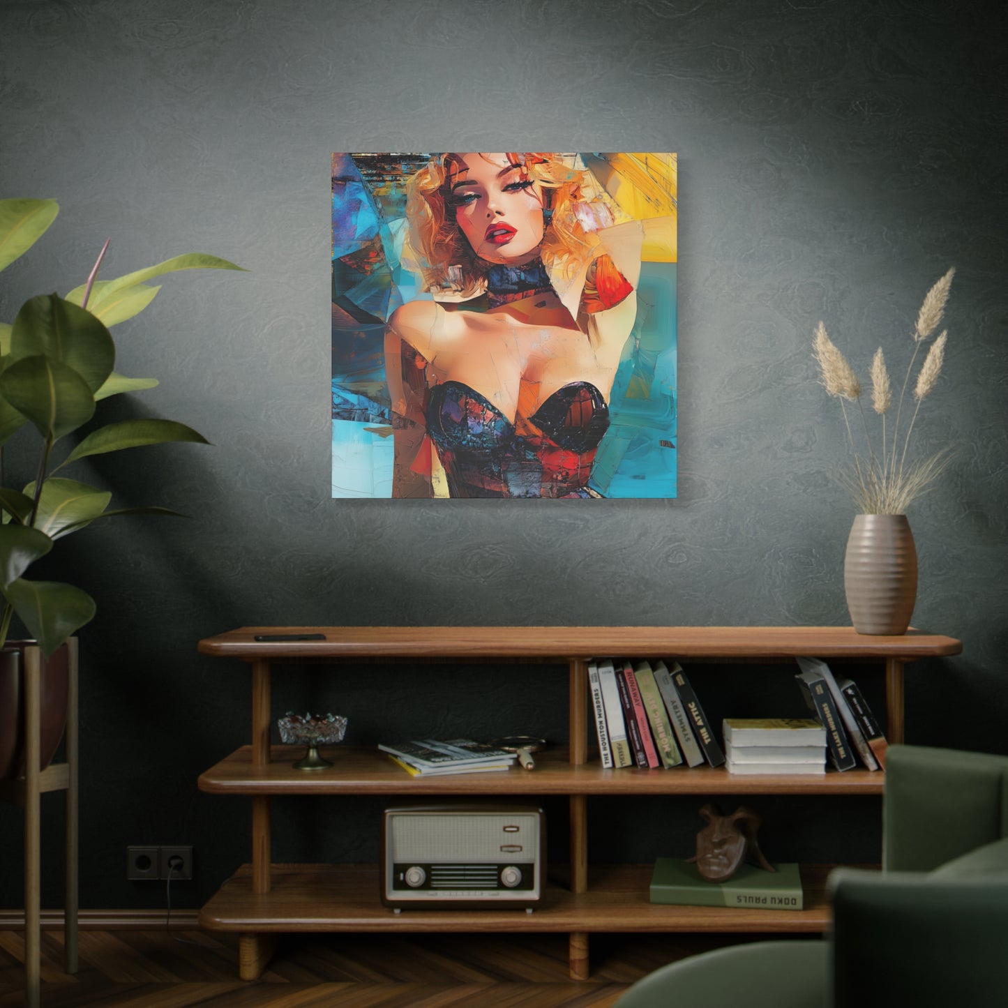 Gallery Wrapped Canvas, Guilt and Grit Adult Art Canvas, Erotic Pinup Art Canvas – Dahlia