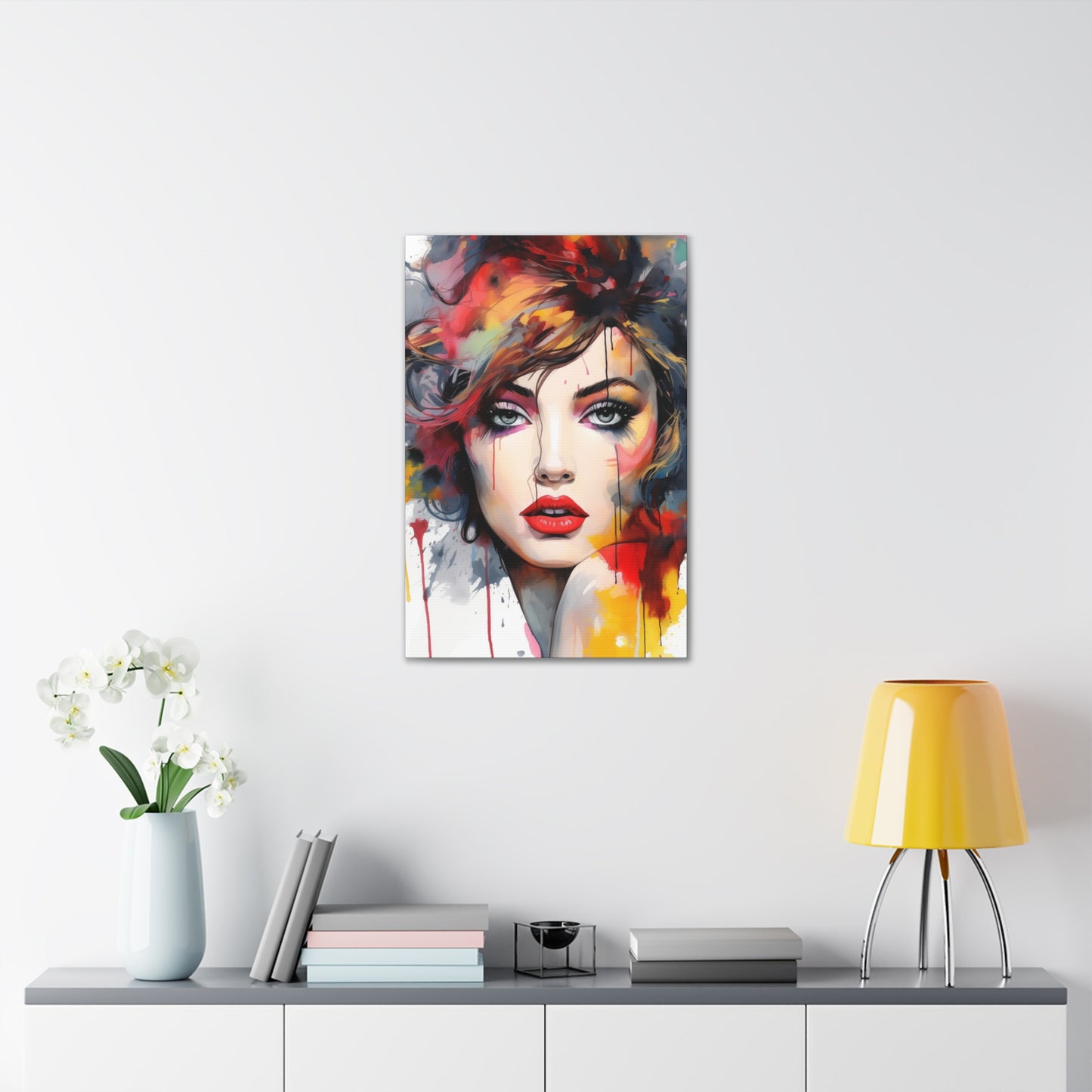Canvas Wall Art, Gallery Wrapped Pop Art, Femme Doll Wall Art – Alessia