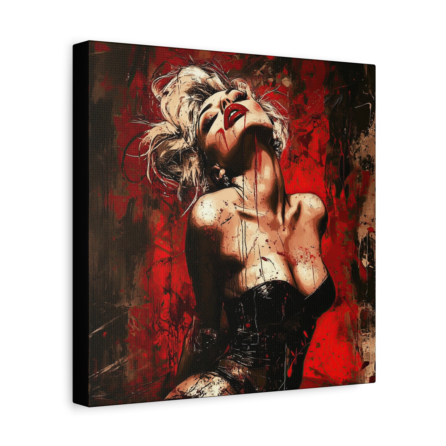 Gallery Wrapped Canvas, Guilt and Grit Adult Art Canvas, Erotic Pinup Art Canvas – Tabitha