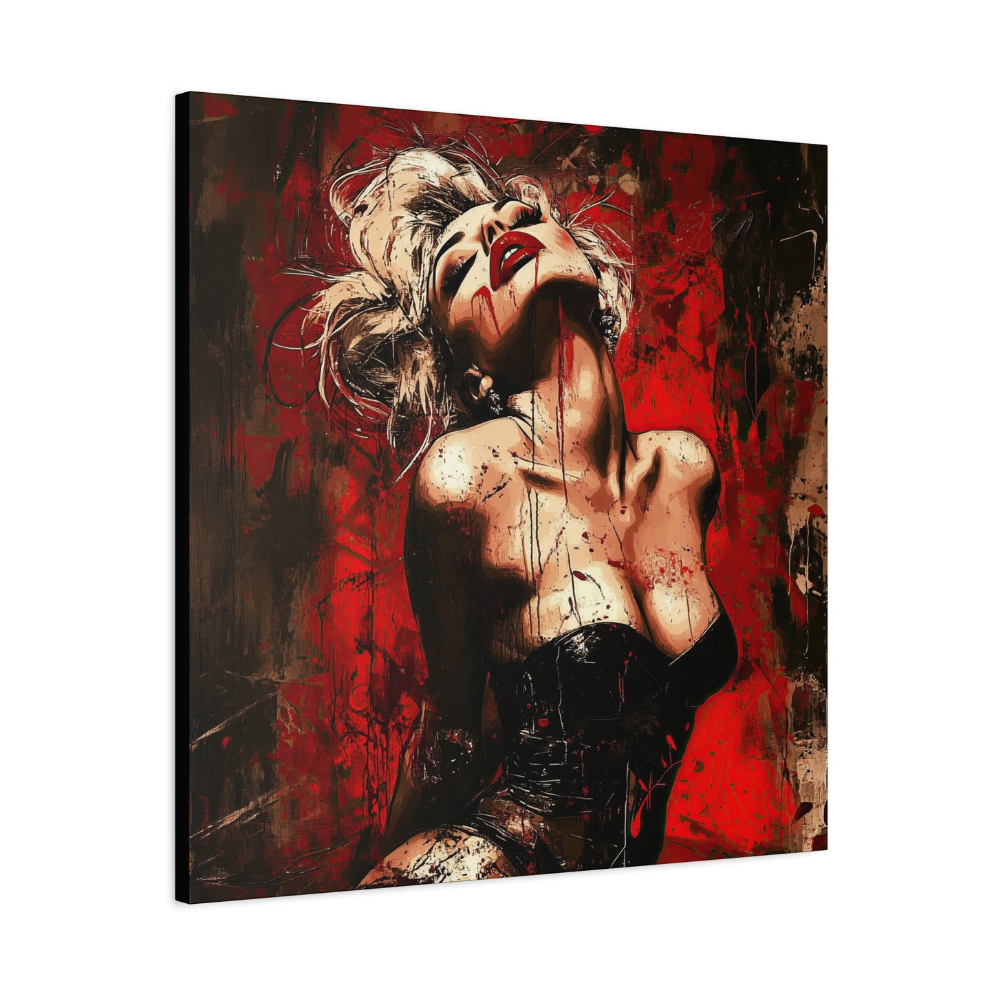 Gallery Wrapped Canvas, Guilt and Grit Adult Art Canvas, Erotic Pinup Art Canvas – Tabitha